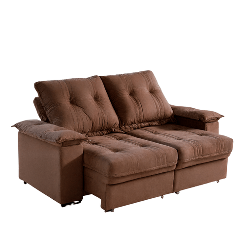 Sofa 3 Lugares Retratil Nivus 180cm Marrom principal